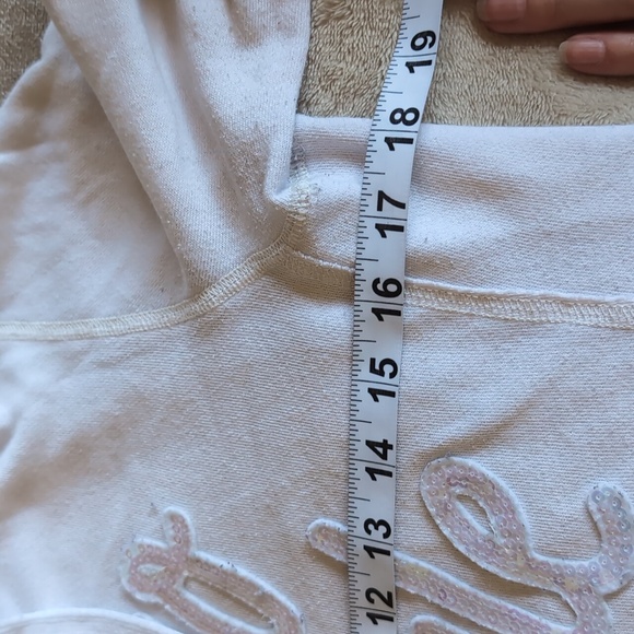 Aeropostale Sparkly Off-White Zip-Up Hoodie - Picture 3 of 6